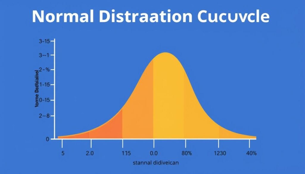 Z score normal distribution curve showing standard deviations from the mean